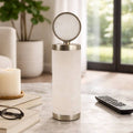 Decorative Object - White Alabaster Stone Abstract, 10 in.