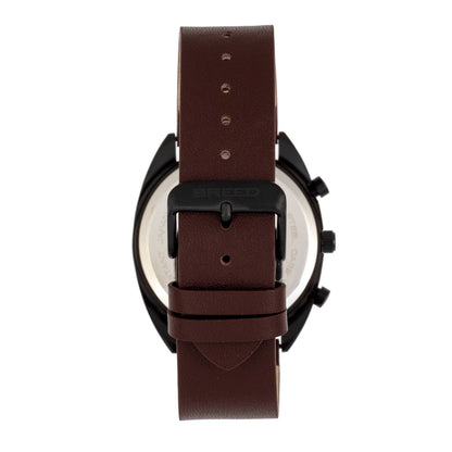Breed Racer Men's Quartz Chronograph Date Leather Watch