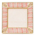 Jay Strongwater Leland Pavé Corner 2" Swarovski Crystal Enamel Picture Frame, Boudoir