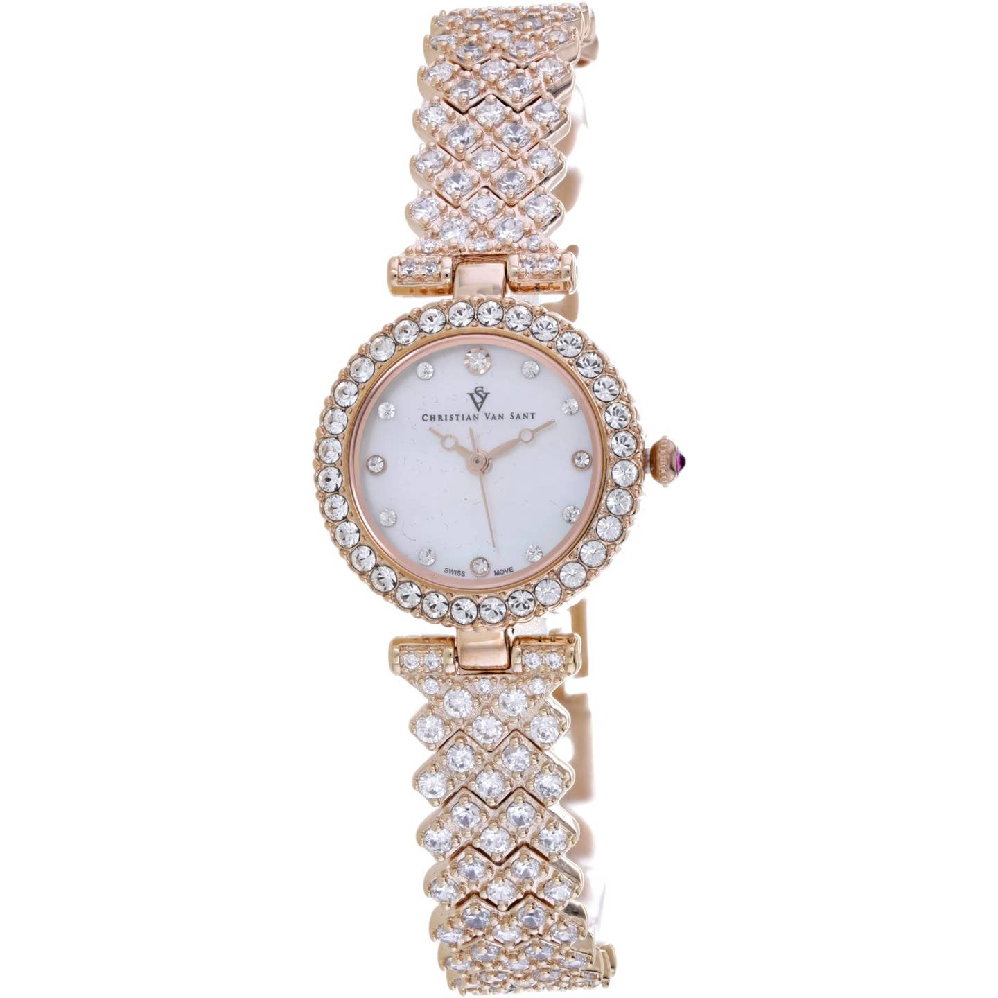 Christian Van Sant Romana Women's Quartz Watch, White Dial