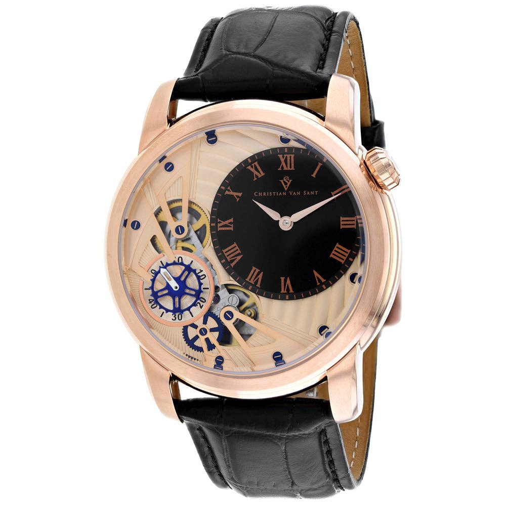Christian Van Sant Rose Men's Quartz Watch, Rose Gold Dial