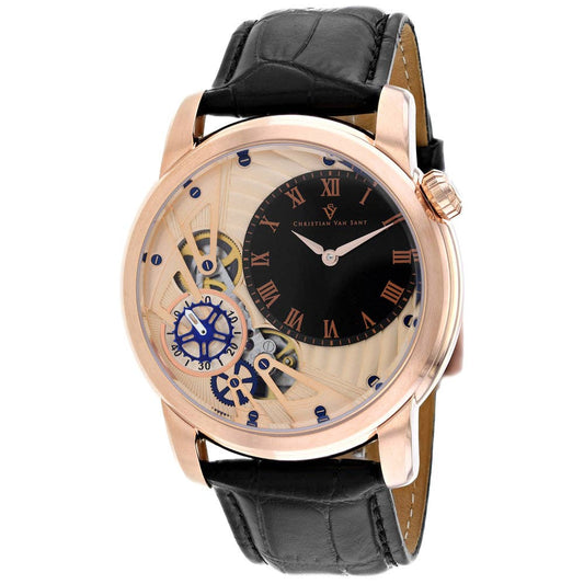 Christian Van Sant Rose Men's Quartz Watch, Rose Gold Dial