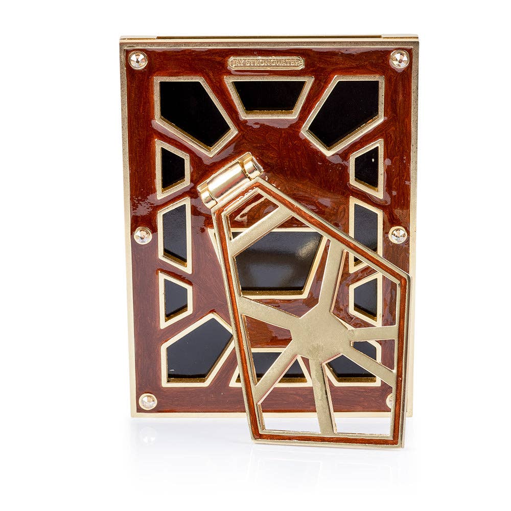 Jay Strongwater Lavinia Leopard Print Pavé 4" x 6" Crystal Enamel Picture Frame, Leopard