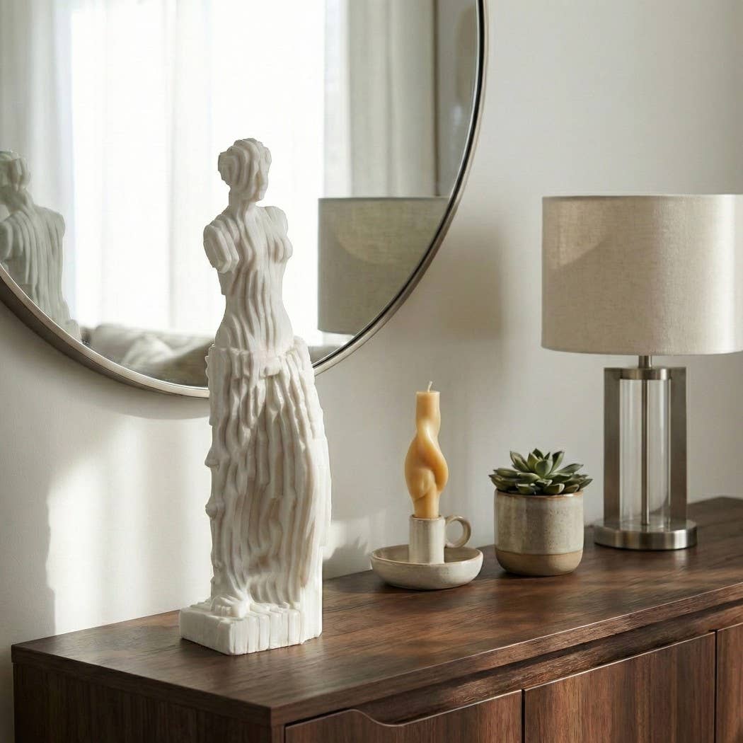 Decorative Sculpture - White Resin Oversized, 25 in.
