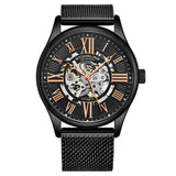 Stuhrling Original Atrium 3942M Men's Automatic Skeleton Watch, 42mm, Black Case