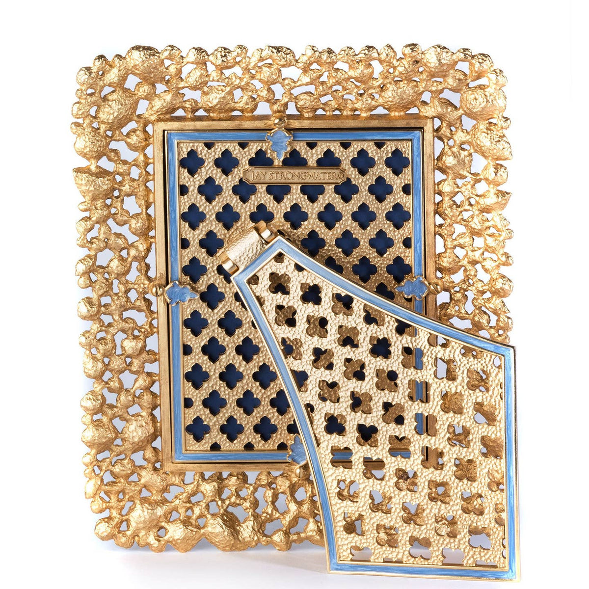 Jay Strongwater Javier Bejeweled 5" x 7" Swarovski Crystal Enamel Picture Frame, Oceana