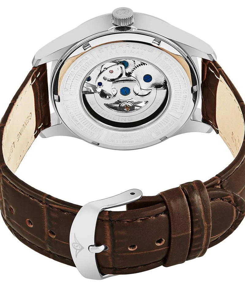 Stuhrling Original Atrium 3942 Men's Automatic Skeleton Watch, 42mm, Style FEFWE