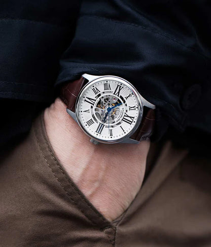 Stuhrling Original Atrium 3942 Men's Automatic Skeleton Watch, 42mm, Style FEFWE