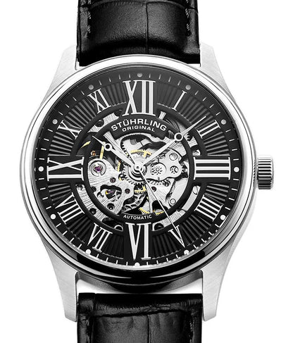 Stuhrling Original Atrium 3942 Men's Automatic Skeleton Watch, 42mm, Style GB6AX