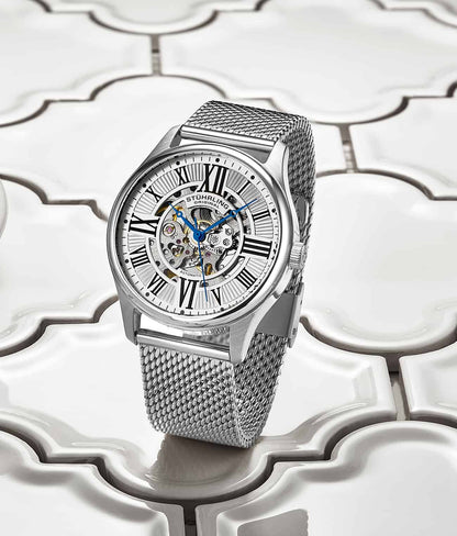 Stuhrling Original Atrium 3942M Men's Automatic Skeleton Watch, 42mm