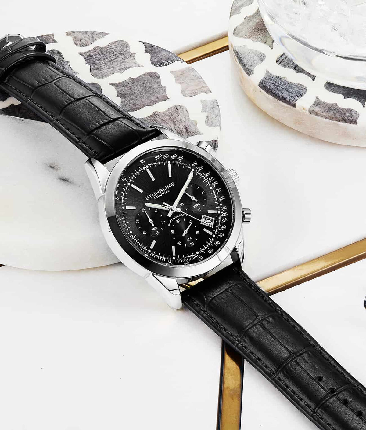 Stuhrling Original Rialto Men's Quartz Chronograph Watch, 44mm, Style BXD34