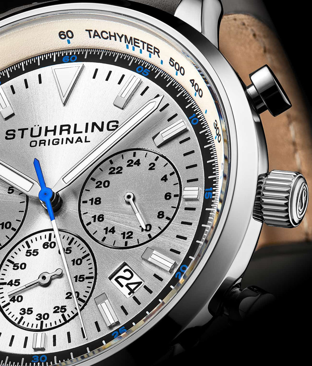 Stuhrling Original Monaco Men's Quartz Chronograph Watch, 44mm, Style 9VVFK