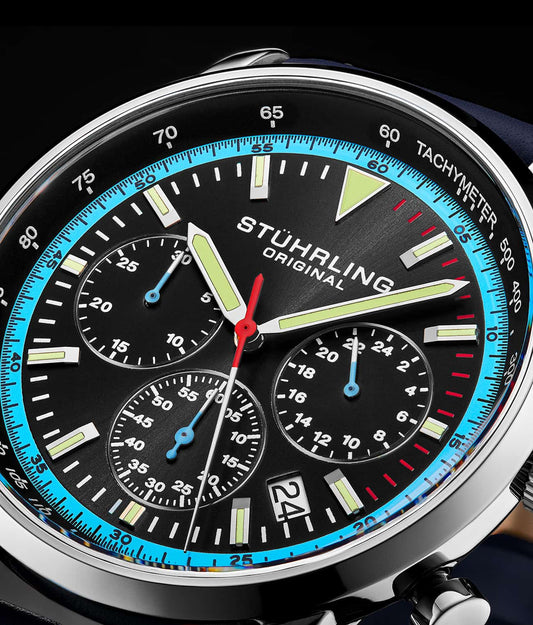 Stuhrling Original Monaco Men's Quartz Chronograph Watch, 44mm, Style Y5PT6