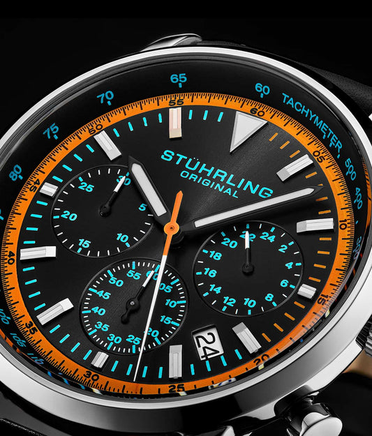 Stuhrling Original Monaco Men's Quartz Chronograph Watch, 44mm, Style HCP4E