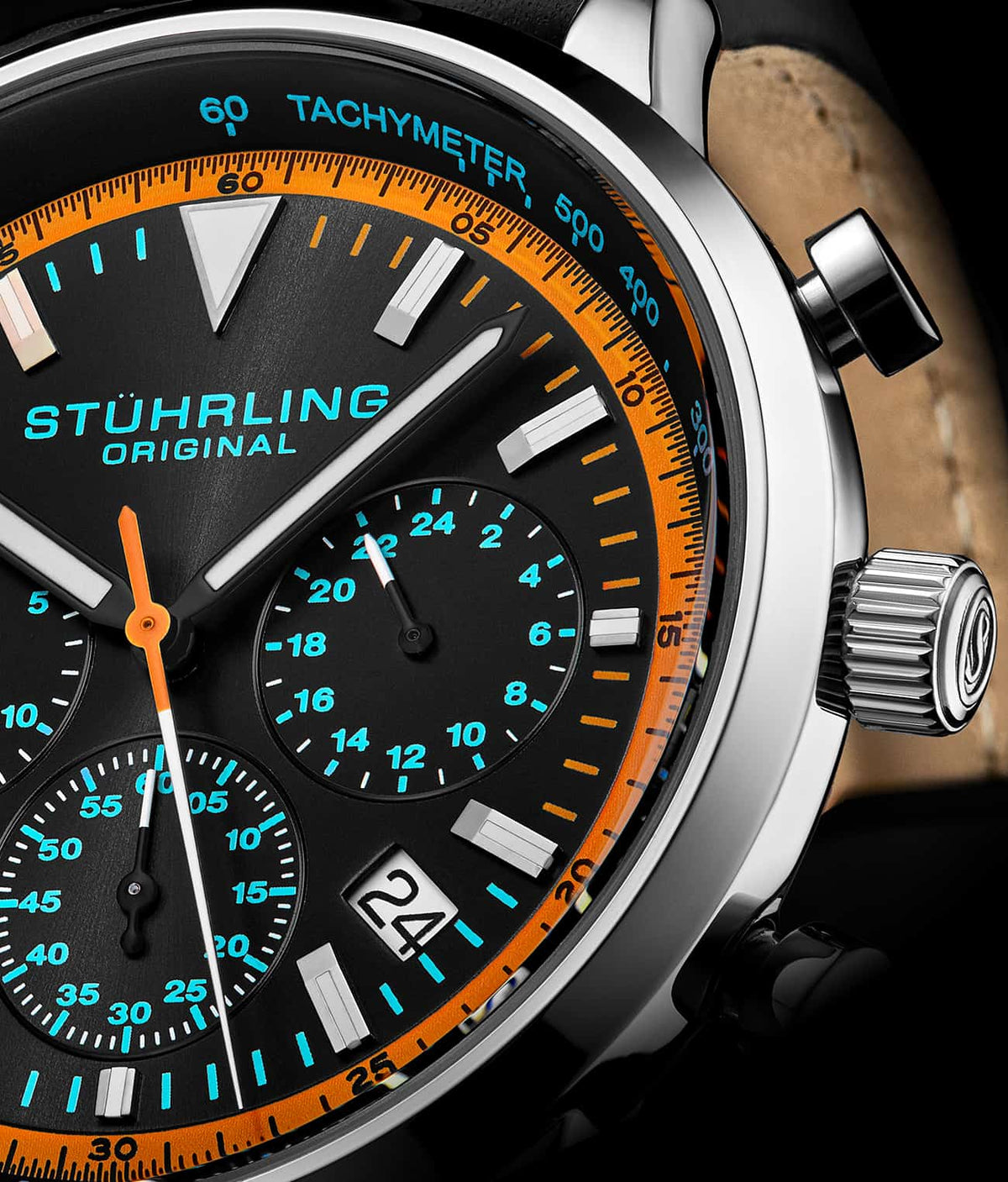 Stuhrling Original Monaco Men's Quartz Chronograph Watch, 44mm, Style HCP4E