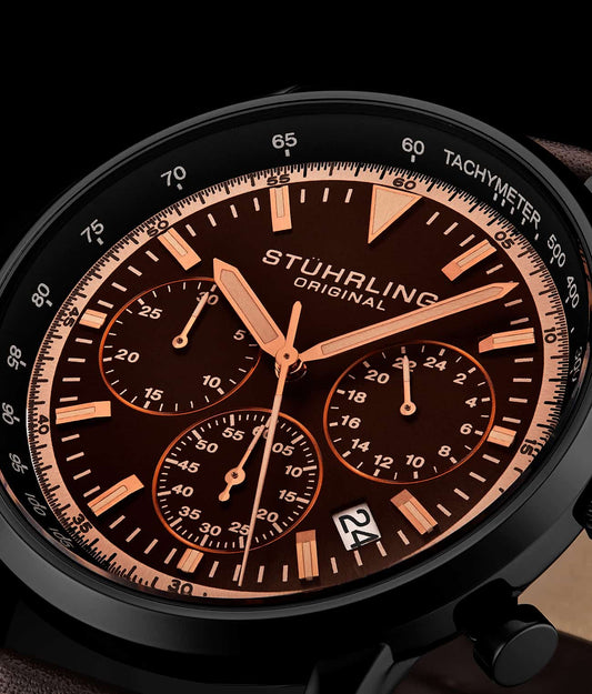 Stuhrling Original Monaco Men's Quartz Chronograph Watch, 44mm, Style ZZDB4
