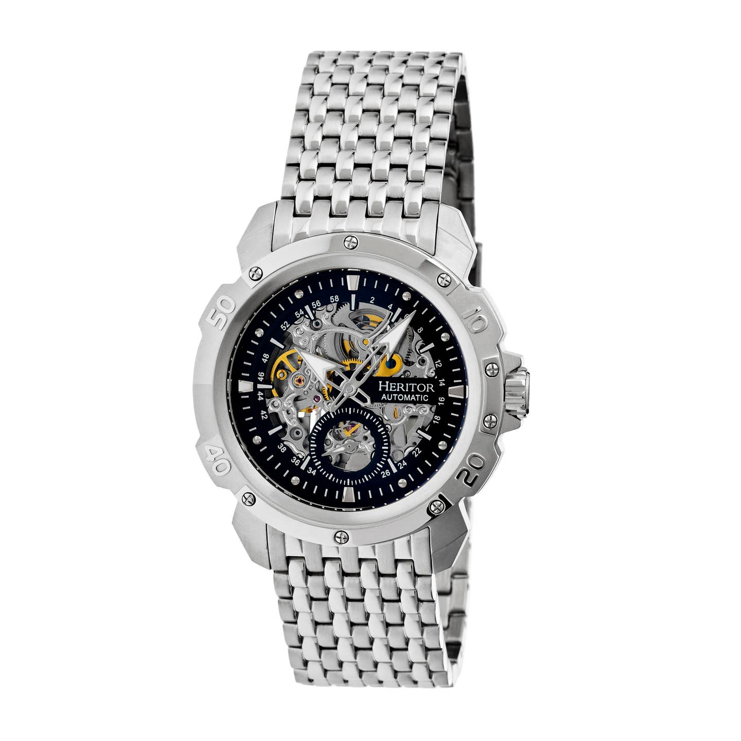 Heritor Conrad Men's Automatic Skeleton Bracelet Watch, Style HERHR2502