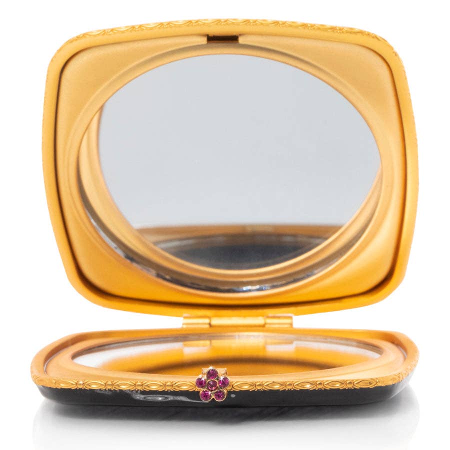 Jay Strongwater Lilah Skull Compact Mirror