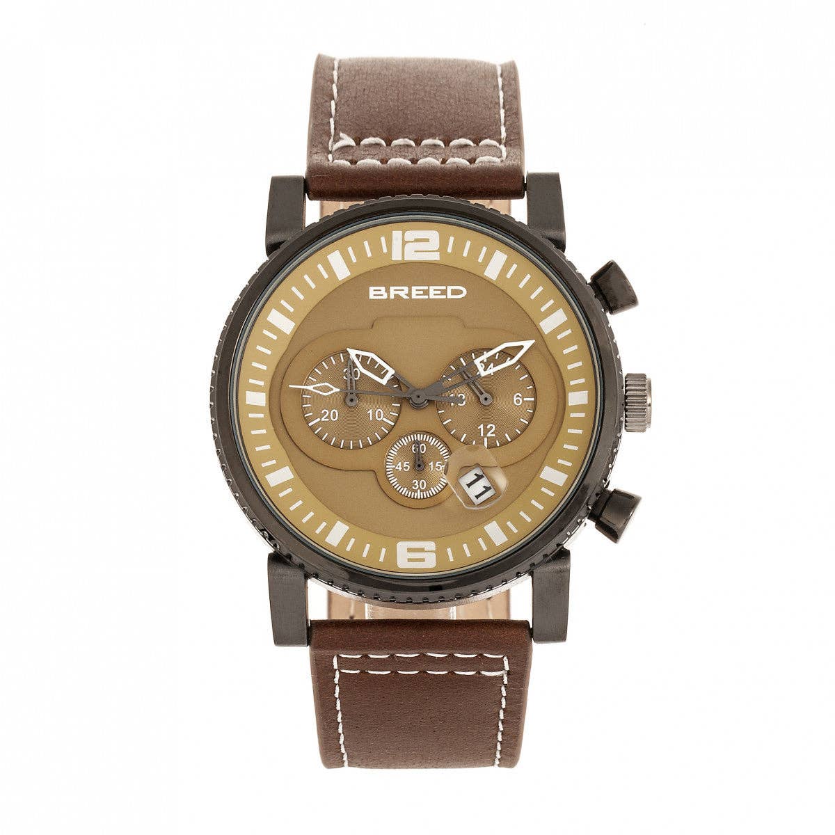 Breed Ryker Men's Quartz Chronograph Date Leather Watch