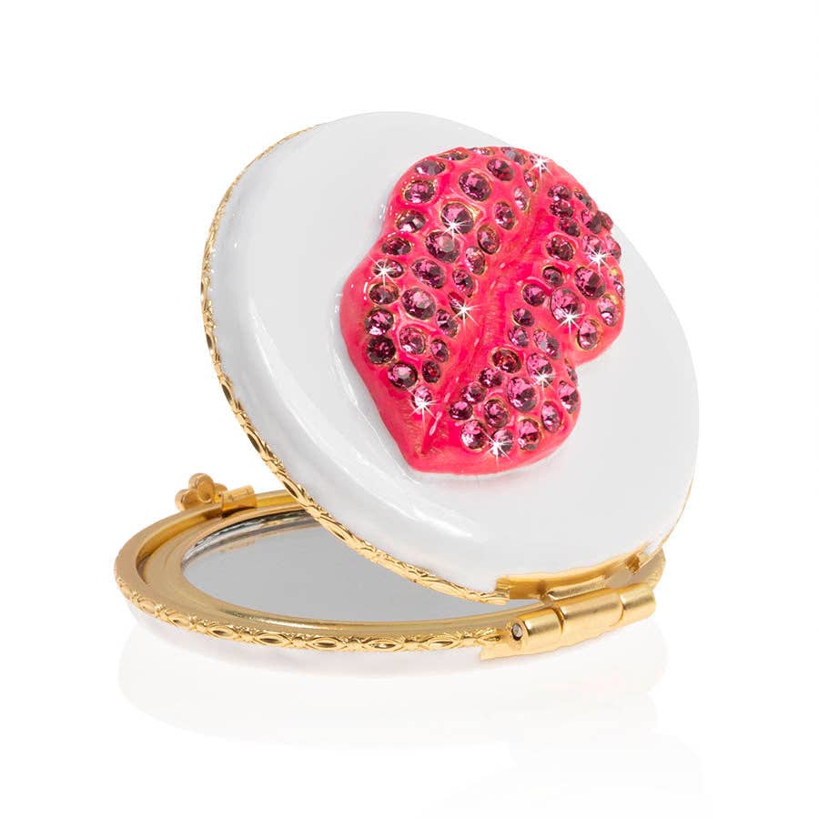 Jay Strongwater Monroe Lip Compact Mirror