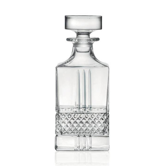 Barski Brilliante Glass Whiskey Decanter, 29 oz.