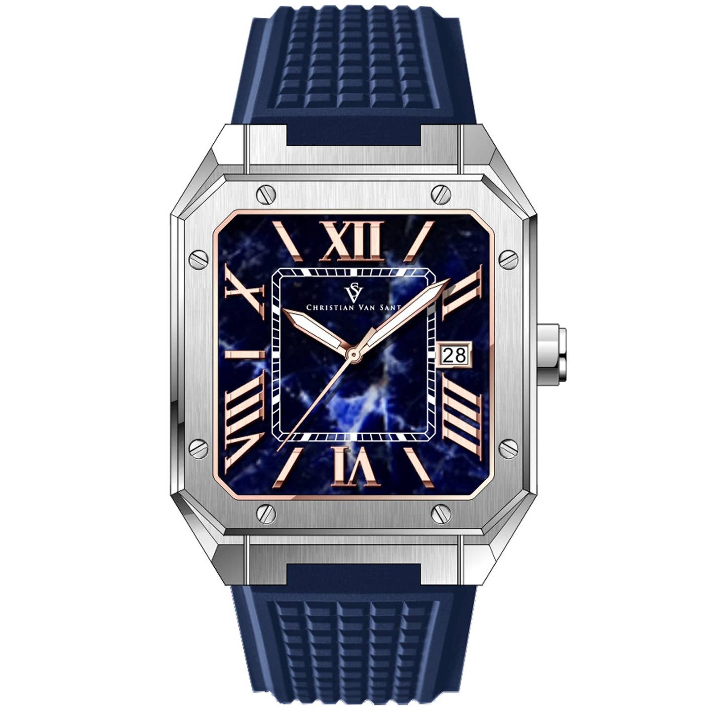 Christian Van Sant Mosaic Men's Watch, Blue Dial