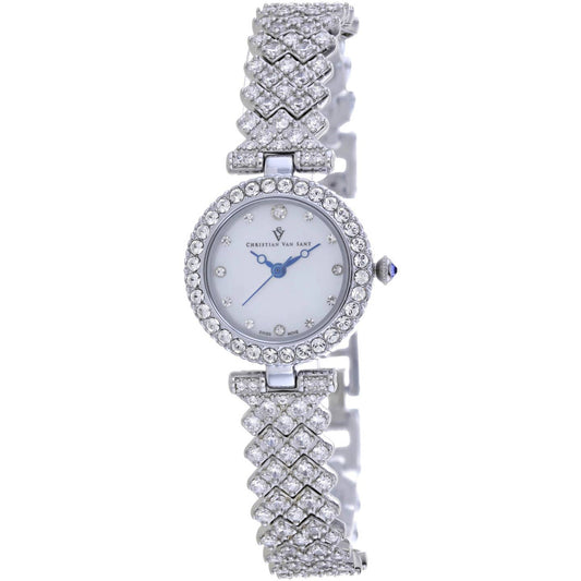 Christian Van Sant Romana Women's Quartz Watch, White Dial