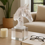 Decorative Object - Clear Crystal Elegant Horse, 10 in.
