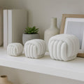 Decorative Objects Set of 3 - White Resin Knot, 3/4/5 in.