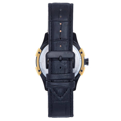 Reign Solstice Men's Automatic Skeleton Leather Watch