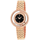 Christian Van Sant Gracieuse Women's Quartz Watch, Black Dial