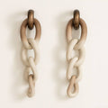 Wall Decor Set of 2 - Brown/Ivory Resin Ombre Chain, 28 in.