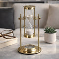 Hourglass Sandtimer - Gold Metal Decorative Frame, 8 in.