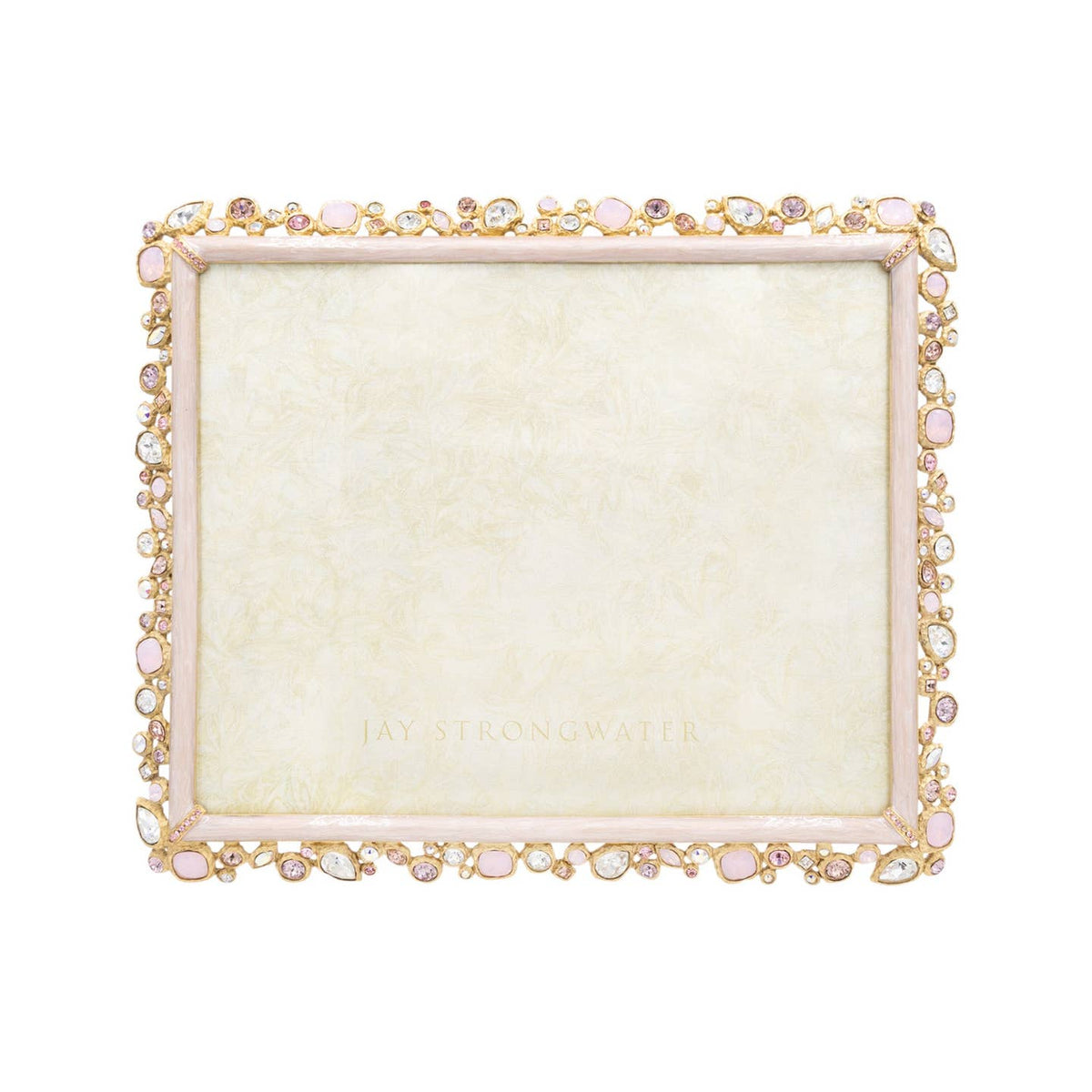 Jay Strongwater 8 X 10 Bejeweled - Baby Pink 8" x 10" Crystal Enamel Picture Frame