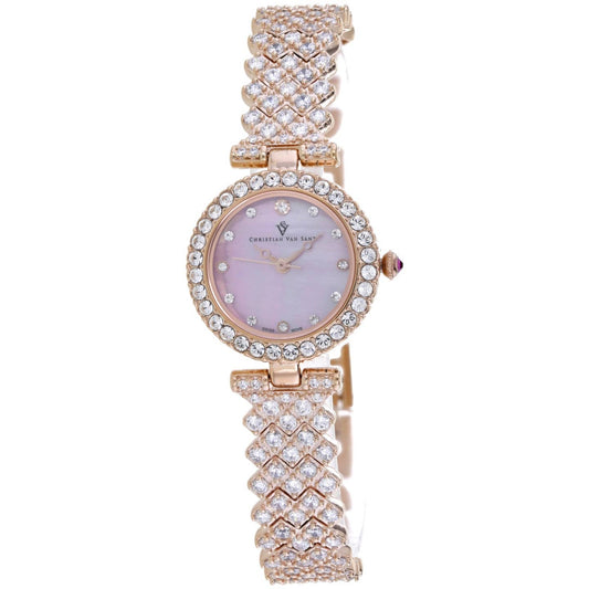 Christian Van Sant Romana Women's Quartz Watch, Pink Dial