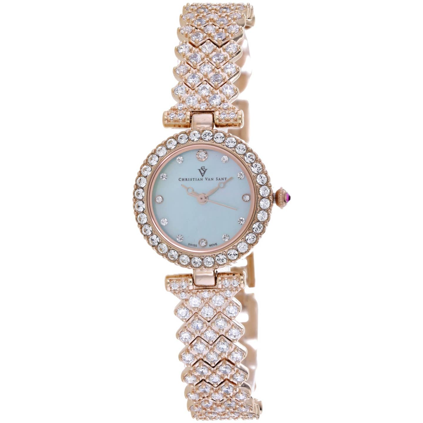 Christian Van Sant Romana Women's Quartz Watch, Blue Dial