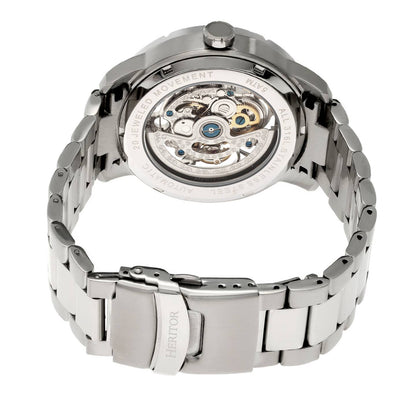 Heritor Ryder Men's Automatic Skeleton Bracelet Watch, Silver