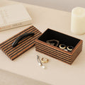 Decorative Box - Brown Resin Brick-Pattern with Lid, 17 in.