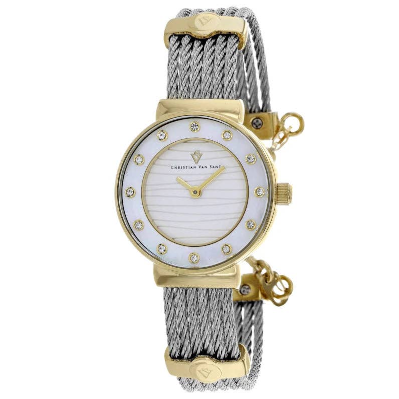 Christian Van Sant Cavo Women's Quartz Watch, Silver Dial