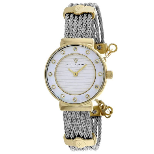Christian Van Sant Cavo Women's Quartz Watch, Silver Dial