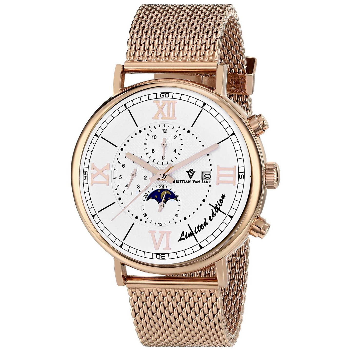 Christian Van Sant Somptueuse Men's Watch, Ltd White Dial