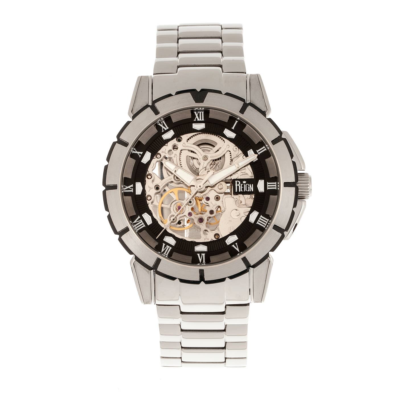 Reign Philippe Men's Automatic Skeleton Bracelet Watch
