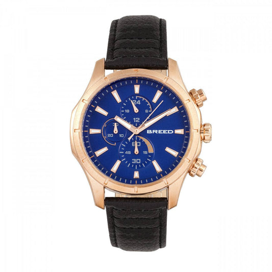 Breed Lacroix Men's Quartz Chronograph Leather Watch