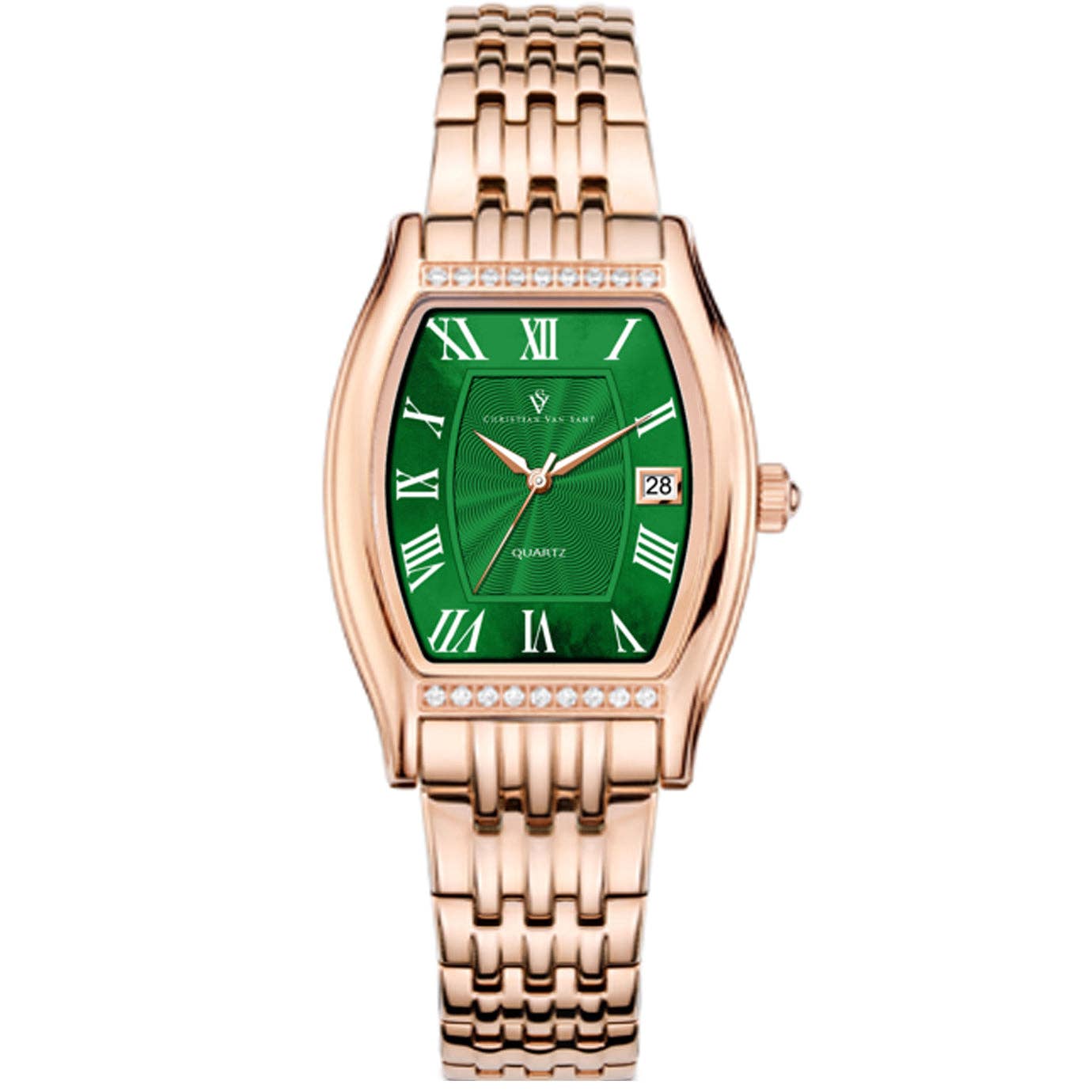 Christian Van Sant Gemma Women's Quartz Watch, Green Dial