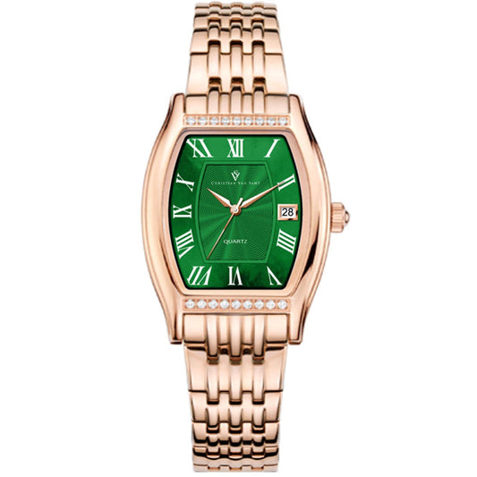 Christian Van Sant Gemma Women's Quartz Watch, Green Dial