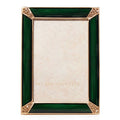 Jay Strongwater Lavinia 4" x 6" Crystal Enamel Picture Frame, Deep Emerald