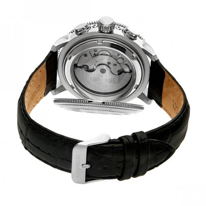 Heritor Aura Men's Automatic Semi-Skeleton Leather Watch, Style HERHR3504