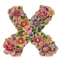 Jay Strongwater Daisy Floral Kisses Flower Crystal Enamel Gold-Finished Tabletop Object