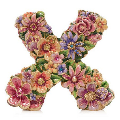 Jay Strongwater Daisy Floral Kisses Flower Crystal Enamel Gold-Finished Tabletop Object