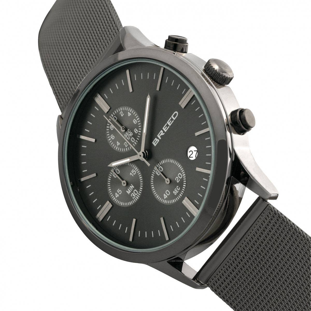 Breed Espinosa Men's Quartz Chronograph Date Mesh Bracelet Watch